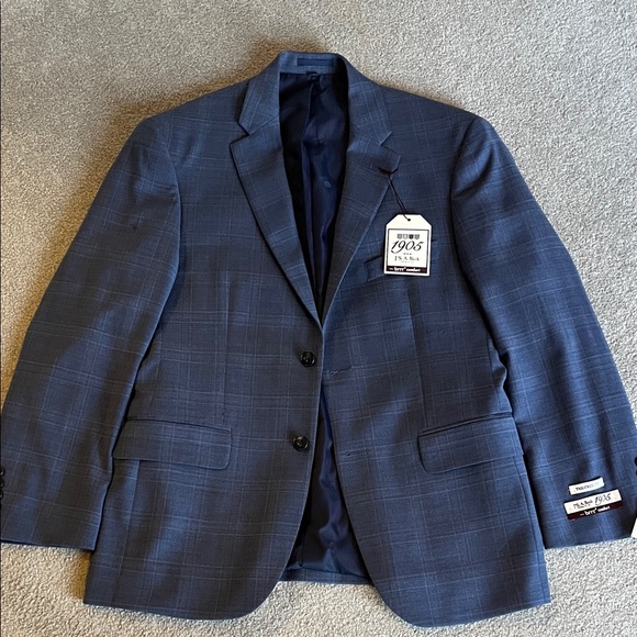 Jos. A. Bank Navy Checkered Suit